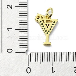 Brass Micro Pave Colorful Cubic Zirconia Pendants&nbsp;KK-H475-24G-03