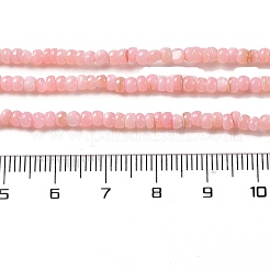 天然淡水シェルビーズ連売り  染め  ロンデル  ピンク  3x2mm  穴：0.5mm  約183~186個/連  14.96''（38センチメートル）&nbsp;SHEL-P017-01B-09