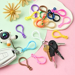 Opaque Solid Color Bulb Shaped Plastic Push Gate Snap Keychain Clasp Findings&nbsp;KY-YW0001-55