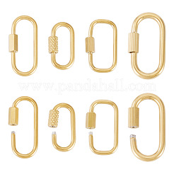 8Pcs 4 Styles 304 Stainless Steel Locking Carabiner&nbsp;STAS-TA0005-53
