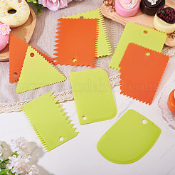 9Pcs 3 Styles Plastic Baking Edge Cream Scraper&nbsp;AJEW-TA0002-34