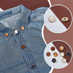 20Pcs 4 Colors 1-Hole Zinc Alloy Resin Buttons&nbsp;BUTT-AR0001-28