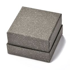 四角い紙のアクセサリー箱  スナップカバー  枕付き  時計とブレスレットのパッケージ用  オリーブ  8.6x8.6x5.7cm&nbsp;CON-G013-01D