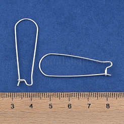 304ステンレススチールフープピアス金具  腎臓耳ワイヤー  銀  39x13.5x0.7mm  21ゲージ  ピン：0.7mm&nbsp;STAS-P223-01S-05
