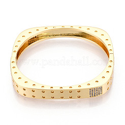 Brass Micro Pave Clear Cubic Zirconia Bracelets&nbsp;BJEW-N035-05G