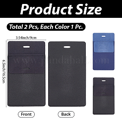 2個 2色 長方形 PUレザー ポケット ペンバッグ 医師 看護師用  ミックスカラー  160x90x5mm  1pc /カラー&nbsp;AJEW-CL0006-56