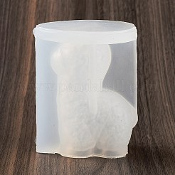 3D アルパカフィギュア DIY キャンドルシリコンモールド  香りのよいキャンドル作りに  ホワイト  101.5x78x51.5mm&nbsp;DIY-A047-01