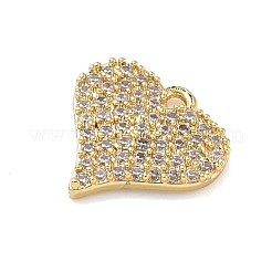 Brass Micro Pave Cubic Zirconia Pendants&nbsp;KK-C254-05E-G