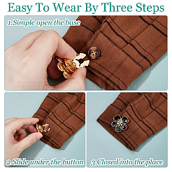 6Pcs Alloy Enamel Cufflinks&nbsp;DIY-FH0009-79B