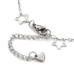 Tarnish Resistant 304 Stainless Steel Cable Chain Anklets&nbsp;AJEW-H104-06P
