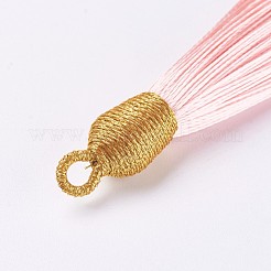 ポリエステルタッセルビッグサイズペンダントトップパーツ  ミックスカラー  85~90x9~10mm  穴：3mm&nbsp;FIND-I007-A
