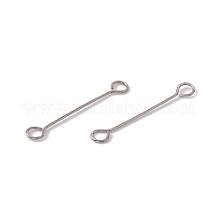 変色しない304ステンレススチールコネクタチャーム  棒状  ステンレス鋼色  20x3x0.5mm  穴：1.8mm&nbsp;STAS-G291-03B-P