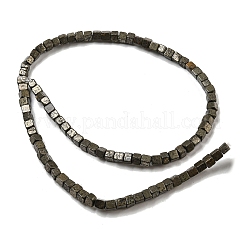 天然石パイライトビーズ連売り  染め  キューブ  4~5x4~5x4~5mm  穴：1mm  約86個/連  15.16インチ（38.5cm）&nbsp;G-F631-K29