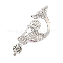 Mermaid Alloy Rhinestone Brooches for Backpack Clothes&nbsp;LS-PALLOY-D361-24P-01