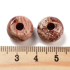 天然混合石ヨーロピアンビーズ  大穴ロンデルビーズ  14~14.5x7.7~8.3mm  穴：4mm&nbsp;G-C134-04