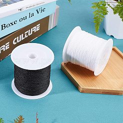 ビーズのジュエリー作りのための編みこみのナイロン糸ナイロン糸  ミックスカラー  0.5mm  約150ヤード/ロール  2色  1ロール/カラー  2のロール/セット&nbsp;NWIR-AR0001-001