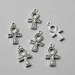 合金のチベット風チャーム  アンククロスチャーム  宗教  アンティークシルバー  25x13.5x2mm  穴：1.8mm&nbsp;FIND-CJC0007-73