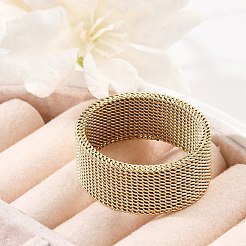 201 ステンレススチール指輪  ユニセックスのワイドバンドリング  ミックスカラー  10mm  内径：21mm&nbsp;RJEW-H242-01C