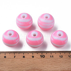Opaque Striped Acrylic Beads&nbsp;MACR-S373-27B-05