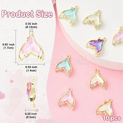 10Pcs 5 Colors Rack Plating Alloy Pendants&nbsp;FIND-YW0006-42