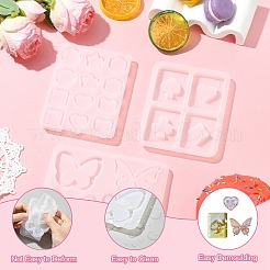 1セット3個、3種類の流砂シリコン型  ホワイト  9~11.7×9.5~13.8cm&nbsp;ST-CJ0007-96
