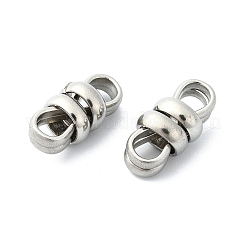 変色しない304ステンレススチールコネクタチャーム  蝶結び  ステンレス鋼色  16x7.5mm  穴：5x4mm&nbsp;STAS-Z066-07P