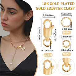 Brass Lobster Claw Clasps&nbsp;KK-BBC0024-52B