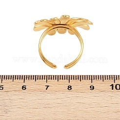 Adjustable 304 Stainless Steel Cuff Rings for Women&nbsp;RJEW-B133-03G