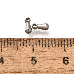 304ステンレススチールチャーム  ティアドロップチャーム  変色防止  ステンレス鋼色  5.5x2mm  穴：0.9mm&nbsp;STAS-D288-08P