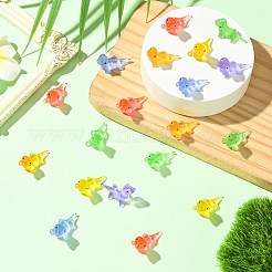 60色の光る樹脂製トカゲの置物6個  暗闇で光る  マイクロランドスケープガーデンの装飾  ミックスカラー  27.5x13x15mm  10個/カラー&nbsp;DJEW-CJ0001-16