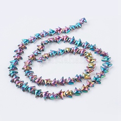 PVD Vacuum Plating Electroplate Non-magnetic Synthetic Hematite Beads Strands&nbsp;G-F534-G08