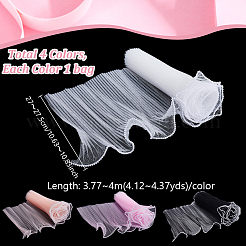 4 Bags 4 Styles Polyester Flower Bouquet Wrapping Mesh Paper&nbsp;ORIB-GA0001-02