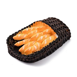 樹脂カボション  DIY装飾用  模造食品  パン＆バスケット  コーヒー  70x41x22mm&nbsp;CRES-G017-17
