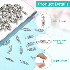 真鍮製ネジ留め具50個  プラチナメッキ  14x4mm  穴：3x2mm&nbsp;KK-BBC0018-50P
