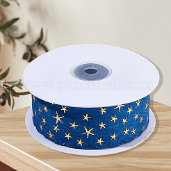 1 Roll Star Bronzing Denim Polyester Ribbon&nbsp;OCOR-CY0002-86A