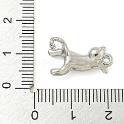 合金樹脂チャーム  プラチナ  猫の形  11x18x5mm&nbsp;PALLOY-S029-03C