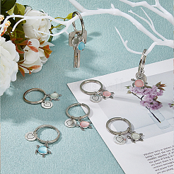 Tibetan Style Alloy & Resin Pendant Keychain&nbsp;KEYC-AB00023