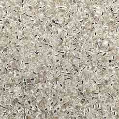 ガラスビーズ  虹彩  シリンダー  丸い穴  透明  1.6x1.3mm  穴：0.8mm  約60000個/ポンド&nbsp;SEED-H003-10J