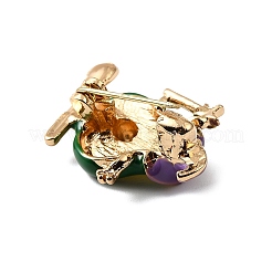 金合金エナメルブローチ  女性と男性のための絶妙なラペルピン  フルーツ  アボカド  28x23mm&nbsp;JEWB-K018-32A-G