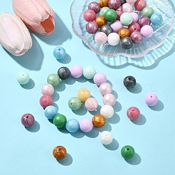 100個のシリコンビーズ  ラウンド  ミックスカラー  15mm  穴：2mm&nbsp;SIL-CJ0002-68