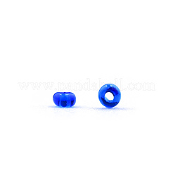 透明チェコガラスシードビーズ15/0個  ラウンド  ミディアムブルー  1.5x1mm  穴：0.5mm  約500 G /袋&nbsp;SEED-N004-004-07