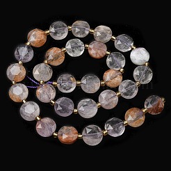 Natural Purple Phantom Quartz Purple Lodolite Quartz Beads Strands&nbsp;G-C116-A184-01