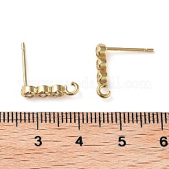Brass Micro Pave Cubic Zirconia Studs Earring Findings&nbsp;KK-K364-08G