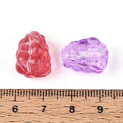 ベーキングペイント透明ガラスビーズ  トウモロコシ  ミックスカラー  16.5~17x13~14x13~14mm  穴：1~1.4mm&nbsp;DGLA-N018-03