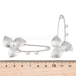 Trillium 304 Stainless Steel Safety Pins Brooch Findings&nbsp;SA-CBA098D-14C-P02