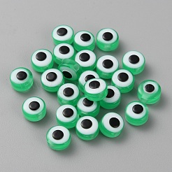 Evil Eye Resin Beads&nbsp;RESI-WH0022-01