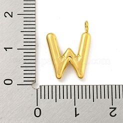イオンプレーティング（IP）304ステンレスペンダント  レターチャーム  ゴールドカラー  文字W  16.5x12x3mm  穴：2mm&nbsp;STAS-C102-15G-W