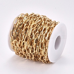 Ion Plating(IP) 304 Stainless Steel Paperclip Chains&nbsp;CHS-F009-02B-G