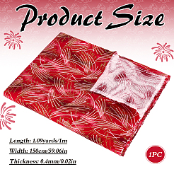 魚の鱗模様の綿生地  長方形  レッド  1000x1500x0.2mm&nbsp;DIY-WH0622-777E