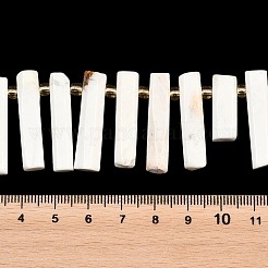 ナチュラルレモンターコイズ（ジャスパー）ビーズ連売り  コラム  11~36x6.5~7mm  穴：1~1.2mm  約40~42個/連  15.35~15.75''（39~40センチメートル）&nbsp;G-F829-A01-01